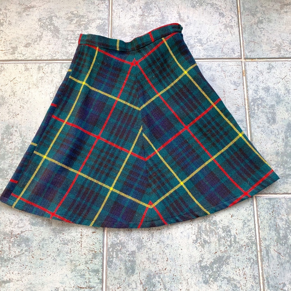 Vintage Plaid Mini Skirt